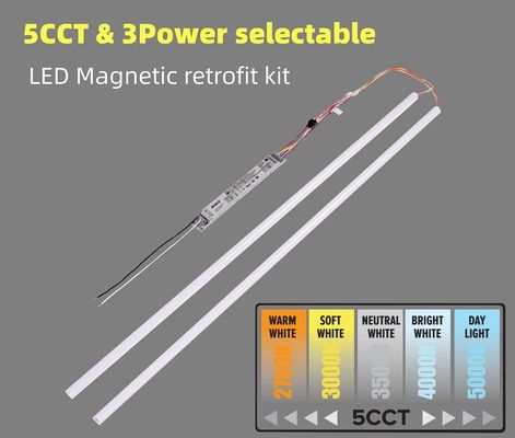 50000 levensduur LED Magnetische lineaire retrofit kit licht met uniforme kleur consistentie