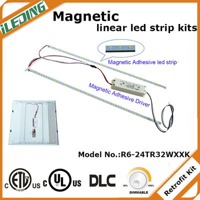 Energiebesparende dimmende LED Magnetische 5CCT 3P Selecteerbare Snelle installatie Lineaire retrofit kit