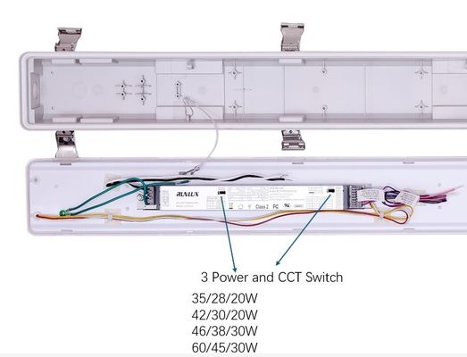 IP66 IK10 LED-dampverlichting 2ft/4ft/5ft/8ft Industrial LED Tri Proof Light voor magazijn