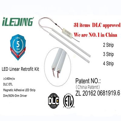 Snelle retrofitoplossing Energiebesparing Dimming LED Magnetische lineaire retrofitkit met noodoplossing