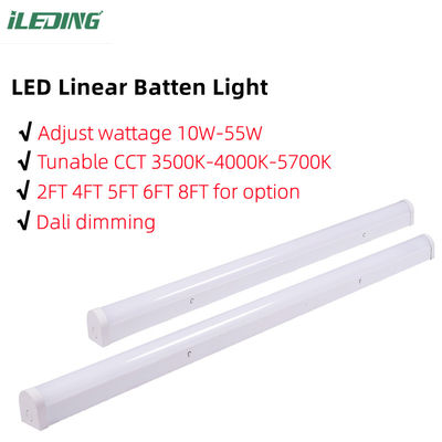 140lm/w Indoor LED Batten Light Fixture voor supermarktwinkel 2FT 4FT 8FT 60W 90W
