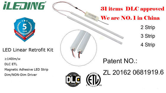 Snelle installatie Lineaire retrofit kit Energiebesparende dimmende LED-magnetlicht met 5-