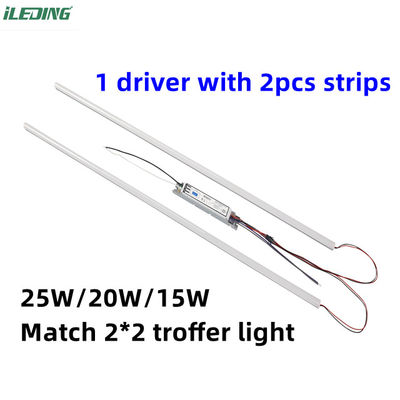 120-277V / 120-347V LED Troffer Retrofit 3CCT 3Power selecteerbare magnetische lineaire retrofitset