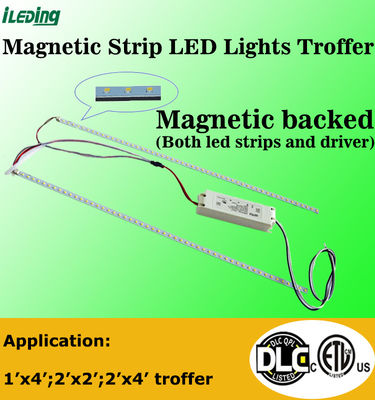 120-277V / 120-347V LED Troffer Retrofit 3CCT 3Power selecteerbare magnetische lineaire retrofitset