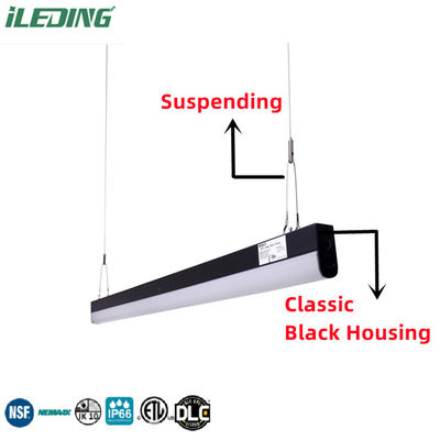 120-277V 34W 50000 Hours Frosted LED Batten Light Verlichtingsarmature voor commercieel kantoor