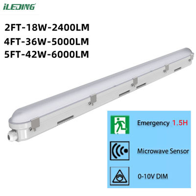 55W 80 Ra Autowas LED-lamp met AC 110V Input Voltage Lineaire stoomdichte armature