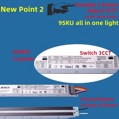 46W 4FT LED Magnetisch Licht Lineaire lichten 2 4 Troffer Retrofit Kit Lichtoplossing