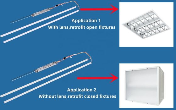 46W 4FT LED Magnetisch Licht Lineaire lichten 2 4 Troffer Retrofit Kit Lichtoplossing