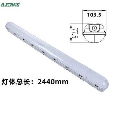 65W Led Workshop Light Met Beweging Sensor PC geglazuurd Cover Tri-proof Vapor Tight Light