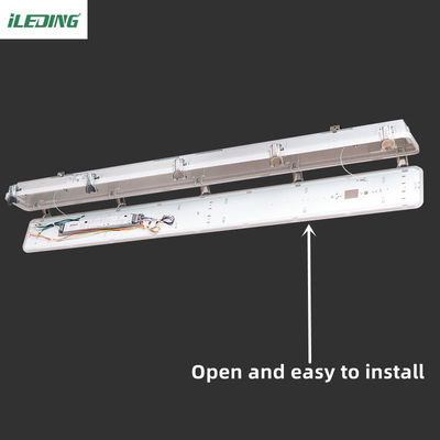 Grijze polycarbonaat sluitclips 4FT 46W LED-dampvlammen voor magazijnen